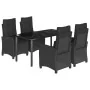 Set de muebles jardín 5 pzas con cojines ratán sintético negro von , Gartensets - Ref: Foro24-3212756, Preis: 689,62 €, Rabat...
