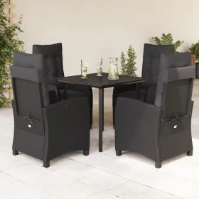 Set de muebles jardín 5 pzas con cojines ratán sintético negro by , Garden sets - Ref: Foro24-3212754, Price: 658,01 €, Disco...