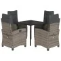 Set comedor de jardín 5 piezas con cojines ratán sintético gris von , Gartensets - Ref: Foro24-3212794, Preis: 679,89 €, Raba...