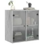 Mueble de pared puertas de vidrio gris Sonoma 68x37x68,5 cm | Foro24.es | Tu tienda online para hogar, jardín y más Foro24.es