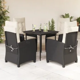 Set de muebles jardín 5 pzas con cojines ratán sintético negro von , Gartensets - Ref: Foro24-3212723, Preis: 577,71 €, Rabat...