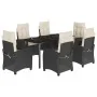 Set de comedor de jardín 7 pzas y cojines ratán sintético negro von , Gartensets - Ref: Foro24-3212737, Preis: 847,91 €, Raba...