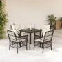 Set de muebles jardín 5 pzas con cojines ratán sintético negro von , Gartensets - Ref: Foro24-3212090, Preis: 476,01 €, Rabat...