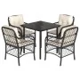 Set de muebles jardín 5 pzas con cojines ratán sintético negro von , Gartensets - Ref: Foro24-3212090, Preis: 476,01 €, Rabat...