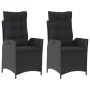 Sillones reclinable jardín cojines 2 uds ratán sintético negro | Foro24.es | Tu tienda online para hogar, jardín y más Foro24.es