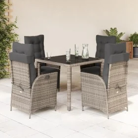 Set comedor de jardín 5 piezas con cojines ratán sintético gris von , Gartensets - Ref: Foro24-3213327, Preis: 673,98 €, Raba...