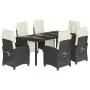 Set de comedor de jardín 7 pzas y cojines ratán sintético negro von , Gartensets - Ref: Foro24-3212886, Preis: 912,64 €, Raba...