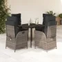 Set comedor de jardín 5 piezas con cojines ratán sintético gris von , Gartensets - Ref: Foro24-3213215, Preis: 659,63 €, Raba...