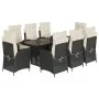 Set de comedor de jardín 9 pzas y cojines ratán sintético negro by , Garden sets - Ref: Foro24-3213113, Price: 1,00 €, Discou...
