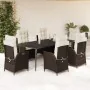Set comedor de jardín 7 pzas con cojines ratán sintético marrón von , Gartensets - Ref: Foro24-3213201, Preis: 1,00 €, Rabatt: %