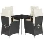 Set de muebles jardín 5 pzas con cojines ratán sintético negro von , Gartensets - Ref: Foro24-3213166, Preis: 591,63 €, Rabat...