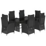 Set de comedor de jardín 7 pzas y cojines ratán sintético negro de , Conjuntos de jardín - Ref: Foro24-3213352, Precio: 1,00 ...
