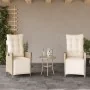 Sillones reclinables jardín con reposapiés 2 uds ratán PE beige | Foro24.es | Tu tienda online para hogar, jardín y más Foro24.es