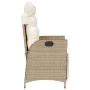 Sillones reclinables jardín con reposapiés 2 uds ratán PE beige | Foro24.es | Tu tienda online para hogar, jardín y más Foro24.es