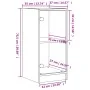 Armario auxiliar puertas de vidrio roble ahumado 35x37x75,5 cm von , Sideboards - Ref: Foro24-836403, Preis: 51,35 €, Rabatt: %