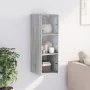 Mueble de pared puertas de vidrio gris Sonoma 35x37x100 cm by , Lockers and storage cabinets - Ref: Foro24-836488, Price: 73,...