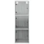 Mueble de pared puertas de vidrio gris Sonoma 35x37x100 cm by , Lockers and storage cabinets - Ref: Foro24-836488, Price: 73,...