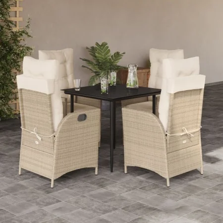Set comedor de jardín 5 pzas con cojines ratán sintético beige von , Gartensets - Ref: Foro24-3213236, Preis: 673,21 €, Rabat...