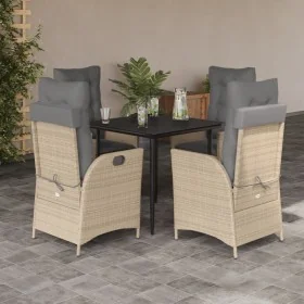 Set comedor de jardín 5 pzas con cojines ratán sintético beige von , Gartensets - Ref: Foro24-3213255, Preis: 600,64 €, Rabat...