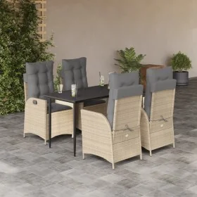 Set comedor de jardín 5 pzas con cojines ratán sintético beige von , Gartensets - Ref: Foro24-3213257, Preis: 638,83 €, Rabat...