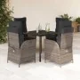 Set comedor de jardín 5 piezas con cojines ratán sintético gris von , Gartensets - Ref: Foro24-3213428, Preis: 674,02 €, Raba...