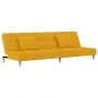 Sofá cama de 2 plazas con dos almohadas tela color amarillo | Foro24.es | Tu tienda online para hogar, jardín y más Foro24.es