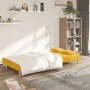 Sofá cama de 2 plazas con dos almohadas tela color amarillo | Foro24.es | Tu tienda online para hogar, jardín y más Foro24.es