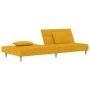 Sofá cama de 2 plazas con dos almohadas tela color amarillo | Foro24.es | Tu tienda online para hogar, jardín y más Foro24.es