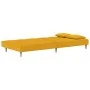 Sofá cama de 2 plazas con dos almohadas tela color amarillo | Foro24.es | Tu tienda online para hogar, jardín y más Foro24.es
