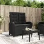 Sillón reclinable de jardín con cojines ratán sintético negro | Foro24.es | Tu tienda online para hogar, jardín y más Foro24.es