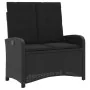 Sillón reclinable de jardín con cojines ratán sintético negro | Foro24.es | Tu tienda online para hogar, jardín y más Foro24.es