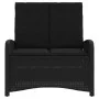 Sillón reclinable de jardín con cojines ratán sintético negro | Foro24.es | Tu tienda online para hogar, jardín y más Foro24.es