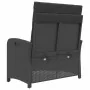 Sillón reclinable de jardín con cojines ratán sintético negro | Foro24.es | Tu tienda online para hogar, jardín y más Foro24.es