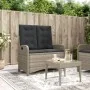 Sillón reclinable de jardín con cojines ratán sintético gris von , Gartenbänke - Ref: Foro24-368221, Preis: 177,41 €, Rabatt: %