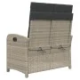 Sillón reclinable de jardín con cojines ratán sintético gris von , Gartenbänke - Ref: Foro24-368221, Preis: 177,41 €, Rabatt: %