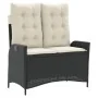 Sillón reclinable de jardín con cojines ratán sintético negro | Foro24.es | Tu tienda online para hogar, jardín y más Foro24.es