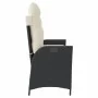 Sillón reclinable de jardín con cojines ratán sintético negro | Foro24.es | Tu tienda online para hogar, jardín y más Foro24.es