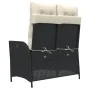 Sillón reclinable de jardín con cojines ratán sintético negro | Foro24.es | Tu tienda online para hogar, jardín y más Foro24.es