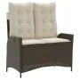 Sillón reclinable de jardín con cojines ratán sintético marrón | Foro24.es | Tu tienda online para hogar, jardín y más Foro24.es