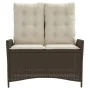Sillón reclinable de jardín con cojines ratán sintético marrón | Foro24.es | Tu tienda online para hogar, jardín y más Foro24.es