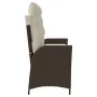 Sillón reclinable de jardín con cojines ratán sintético marrón | Foro24.es | Tu tienda online para hogar, jardín y más Foro24.es