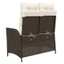 Sillón reclinable de jardín con cojines ratán sintético marrón | Foro24.es | Tu tienda online para hogar, jardín y más Foro24.es