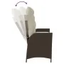 Sillón reclinable de jardín con cojines ratán sintético marrón | Foro24.es | Tu tienda online para hogar, jardín y más Foro24.es