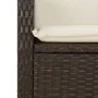 Sillón reclinable de jardín con cojines ratán sintético marrón | Foro24.es | Tu tienda online para hogar, jardín y más Foro24.es