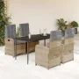 Set comedor de jardín 5 pzas con cojines ratán sintético beige de , Conjuntos de jardín - Ref: Foro24-3212394, Precio: 648,09...