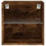 Mesita de noche de pared con luces LED roble ahumado de , Muebles TV - Ref: Foro24-837072, Precio: 36,20 €, Descuento: %