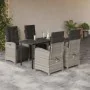 Set comedor de jardín 5 pzas cojines ratán sintético gris claro by , Garden sets - Ref: Foro24-3212607, Price: 699,04 €, Disc...