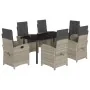 Set comedor jardín 7 pzas y cojines ratán sintético gris claro by , Garden sets - Ref: Foro24-3212425, Price: 919,16 €, Disco...