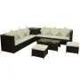 Set sofás de jardín 8 piezas y cojines ratán sintético marrón von , Gartensets - Ref: Foro24-42994, Preis: 741,61 €, Rabatt: %