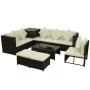 Set sofás de jardín 8 piezas y cojines ratán sintético marrón von , Gartensets - Ref: Foro24-42994, Preis: 741,61 €, Rabatt: %